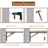 16 Inch Folding Brackets, 6 Packs Fold Down Shelf Brackets