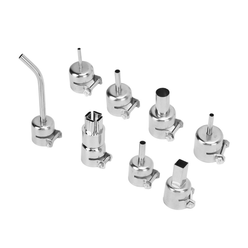 8PCS Hot Air Gun Nozzle Zinc Alloy Desoldering Nozzle Assortment
