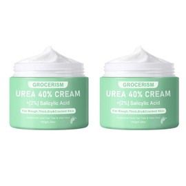 Grocerism Urea Cream 40 Percent For Feet Plus 2% Salicylic Acid 5.29 oz, Foot Cream and Hand Cream Maximum Strength with Hyaluronic Acid, Tea Tree, and Aloe Vera For Deep Moisturizes, Callus Remover and Soften All Skin Types, Hydrating:_3 Packs