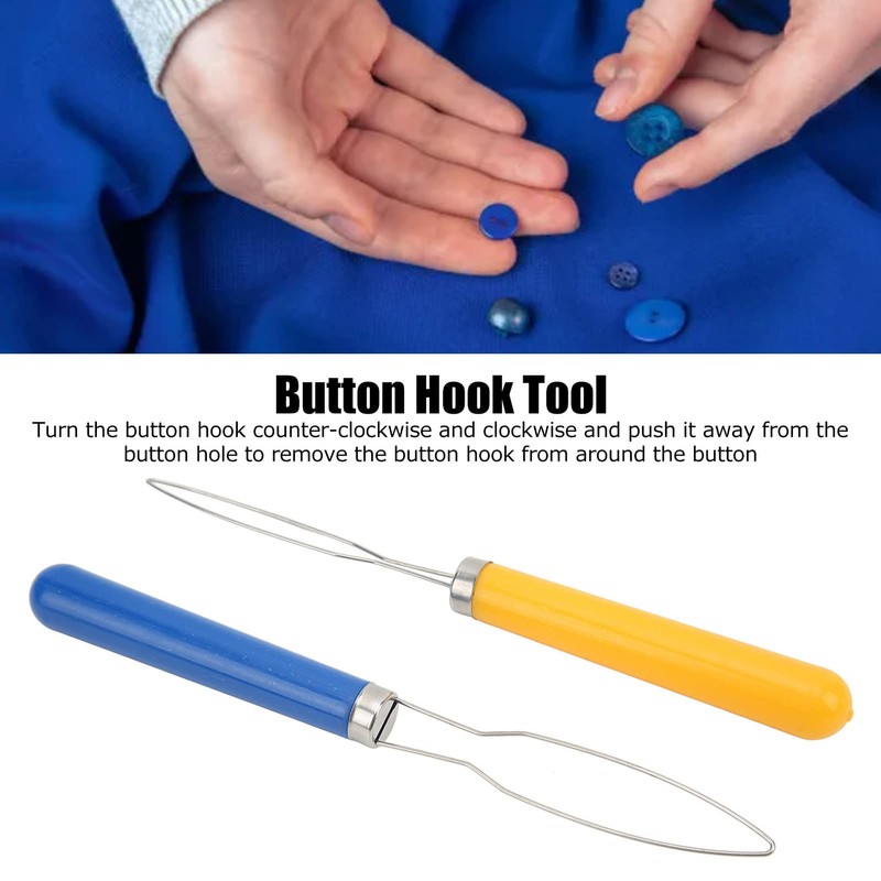 Tnfeeon 2 Pack Button Hook Dressing Aids with Zipper Pull