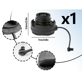 Lhbwhiz Fuel Cap, Petrol Diesel Tank Cap, Oil Container Cover Compatible with Volkswagen Car 1J0201550A 1J0 201 550A