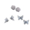 Set de Aretes Elegantes con Diseño de Rosas y Mariposas