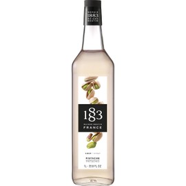 1883 Pistachio Syrup for Drinks, Made in France, 1 Liter Glass Bottle