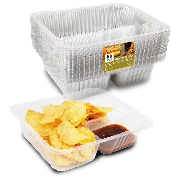 AHKUNMT AHKUNMT 50 PC Nacho Trays Disposable, 12oz Plastic Nacho