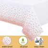 4 Pack Plastic Tablecloth Disposable Rose Gold Tablecloth for Rectangle