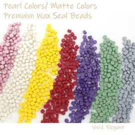 250pcs Wax Seal Beads Pearl White, Andotopee Premium Sealing Wax Beads for Stamp Seals, Octagon Wax Pellets Refill Pack for Wax Seal Kit, Wedding Invitation, Letter Envelope Seal, DIY Crafts