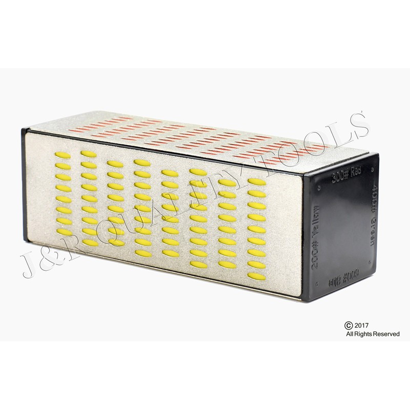 4 Sided Sharpening Stone Diamond Hone Block Kitchen Knife Sharpener