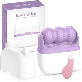 Lumbor37 Rodillo de Hielo Facial de Doble Extremo, Rodillo de Hielo Facial 2 en 1, Rodillo de Hielo para Cara y Ojos, Rueda Helada para Prevenir...   