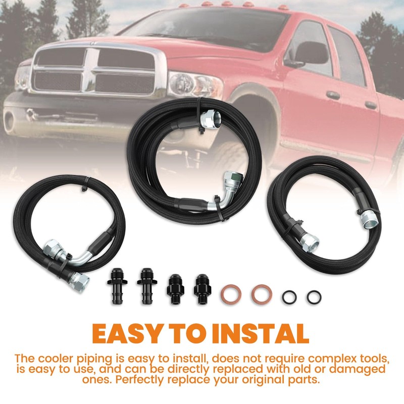 maXpeedingrods 48RE Transmission Cooler Lines Kit for Dodge Ram 2500/3500