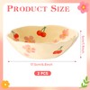 2 Pack Cute Fruit Bowl Ceramic Salad Bowls Pink Cherry