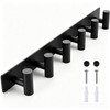 Matte Black Coat Rack Wall Mount - 6 Hooks, Heavy