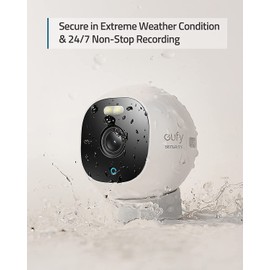 eufy Security Outdoor Cam E210, All-in-One eigenständige Überwachungskamera für Außenbereiche, mit 1080p Auflösung, Gebührenfreie Nutzung, IP67 Wasserschutz(Generalüberholt)