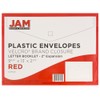 JAM PAPER Plastic Expansion Envelopes with Hook & Loop Closure