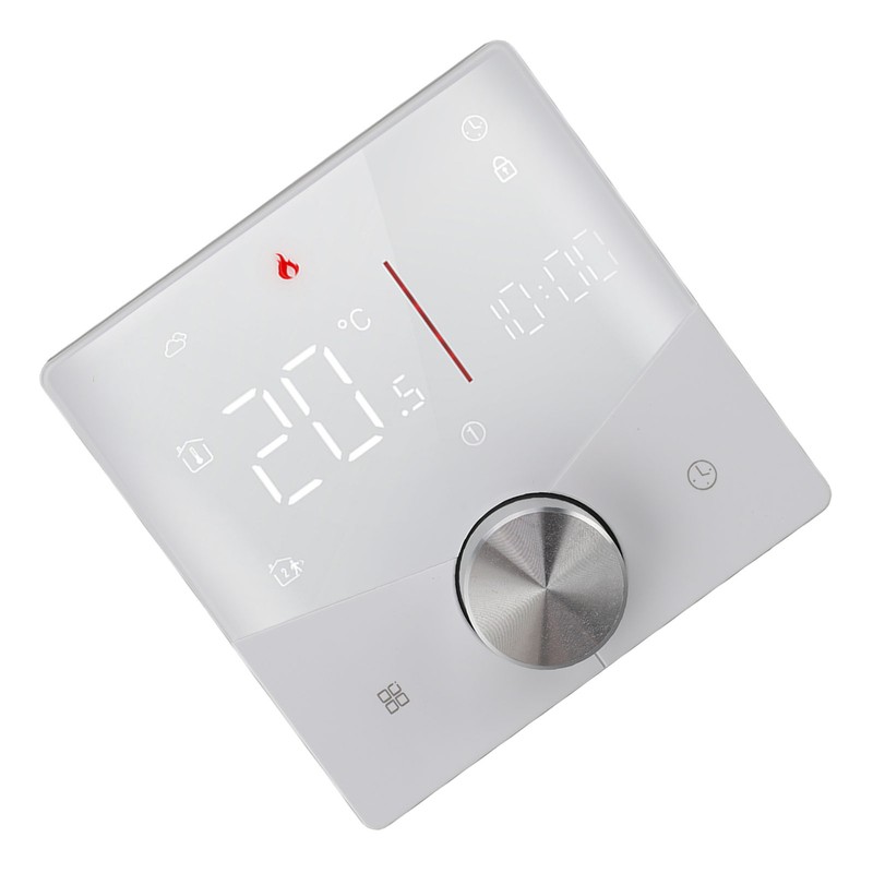 Smart Digital Thermostat 5A AC 95‑240V IP20 White Adjustable Backlight