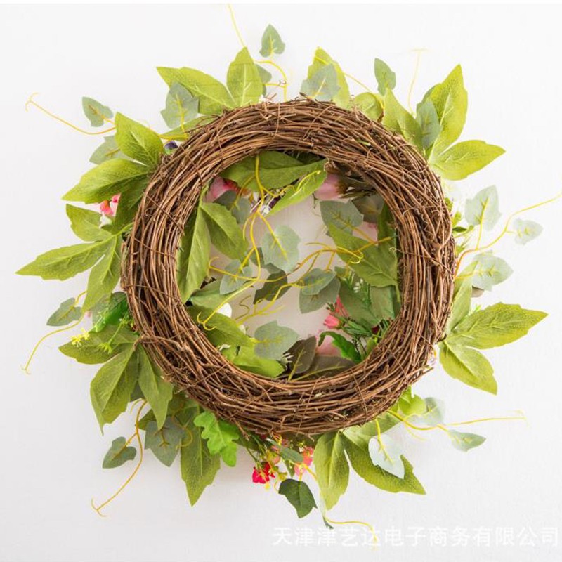 European Simulation Spring Wreath Artificial Flower Lintel Wreath Hanging Decoration