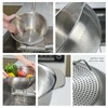 18/8 Stainless Steel Microwell Colander, 2.5QT Large Capacity with Handle