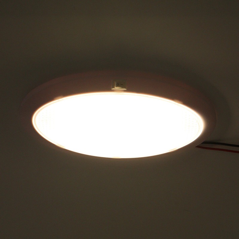 dreamrefit Pair Roof Ceiling Dome Light Lamp White LED Oval