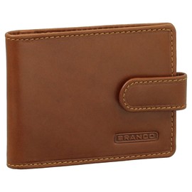 Leather Credit Card Holder Landscape Format Business Card Holder 12 Compartments Cowhide Various Colours, Cognac, Modern