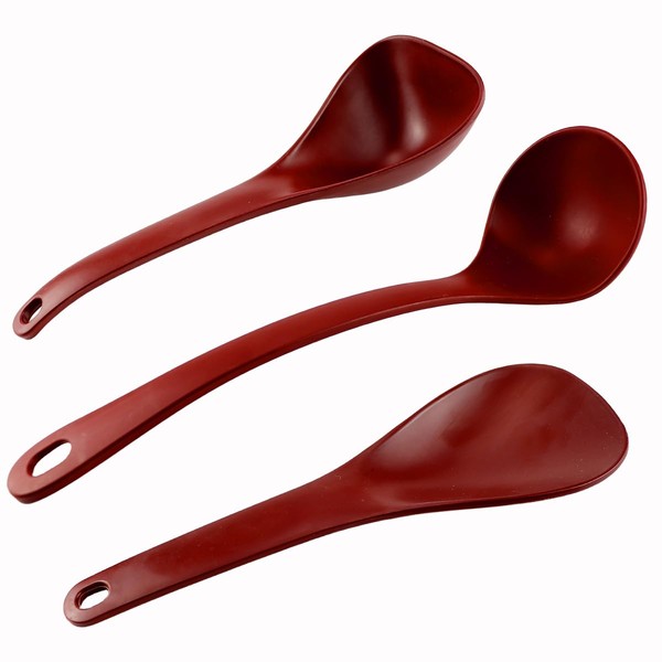 DOERDO 3Pcs Rice Paddle Spoon Non Stick Soup Spoon Hea-Resistant