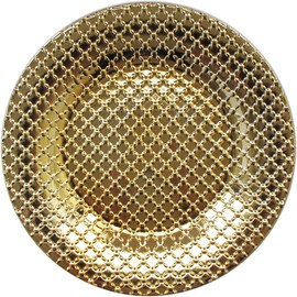 American Atelier Gold Links Charger | Set of 8 | 13” | Decorative Service Plate for Home, Professional Fine Dining Perfect for Upscale Events, Dinner Parties, Weddings | Charge It by Jay