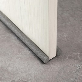 Door Draft Seal Strip, Deformation Door Draft Stopper Foam Nonwoven Fabric for Home (Blue Gray)