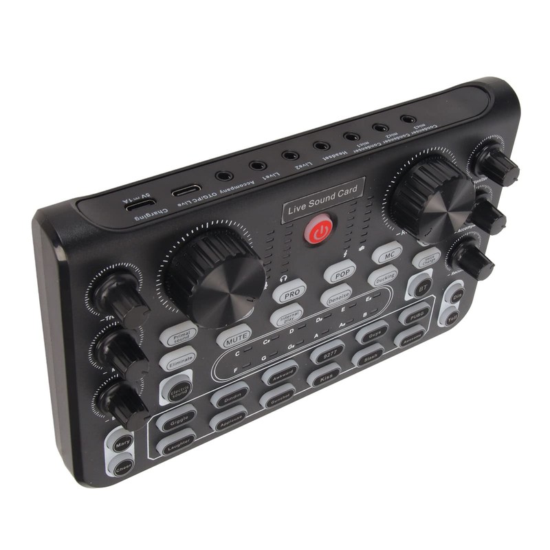 Live Sound Card Sound, Mixer Board with 8 Sound Effects