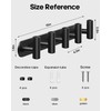Optish Coat Rack Wall Mount, Black Bathroom Towel Rack with