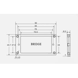 SH GuitarWorks New Flat Pickup Rings Set Neck & Bridge for Import / Gibson Guitar - BLACK