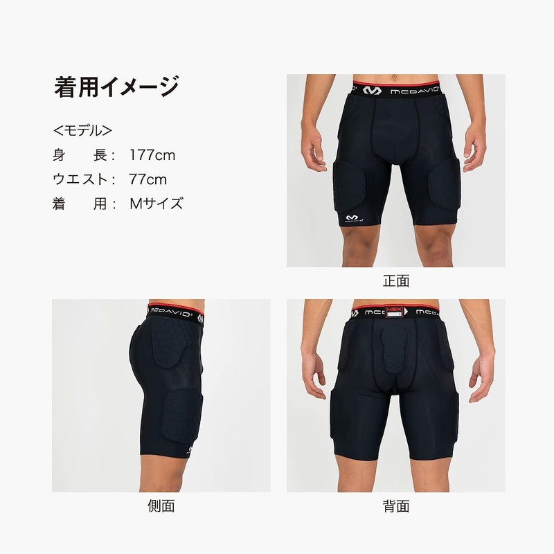McDavid Compression with Inner Pad (Waistbone, Coccyx, Thigh), HEX Shorts,
