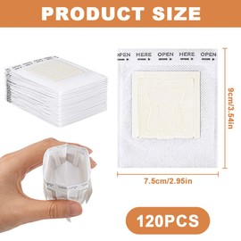 HOTUT Portable Coffee Filter Paper Bag, 120 Pcs Disposable Drip Coffee Filters Bag, Food Grade Hanging Ear Drip Coffee Bag for Most Cups, Home, Office, Travel, Camping, White