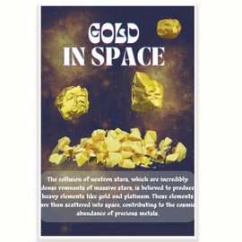 Gold In Space Definition Classroom Poster - Science Class Poster - 12 x 18 Inch - Classroom Decor - Classroom Must Haves - Back To School Decor - CPS0691
