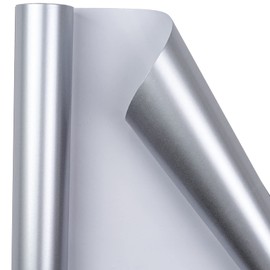 WRAPAHOLIC Wrapping Paper Roll - Mini Roll - 17 Inch X 33 Feet - Silver Pearlized Paper for Birthday, Holiday, Wedding, Baby Shower