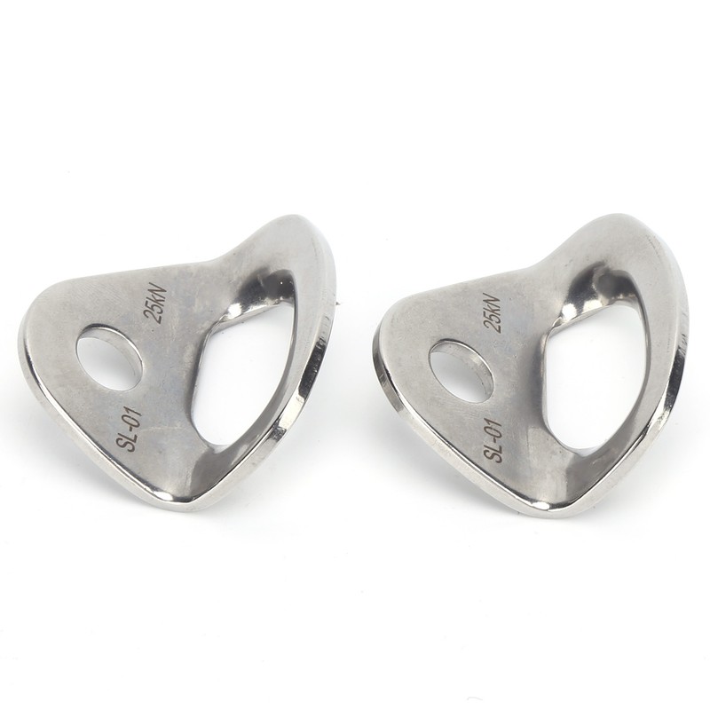 2Pcs Climbing Hangers Stainless Steel Durable Sturdy Smooth Convenient Rock