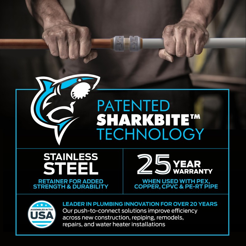 SharkBite Max 3/4 Inch x 1/2 Inch 90 Degree Reducing
