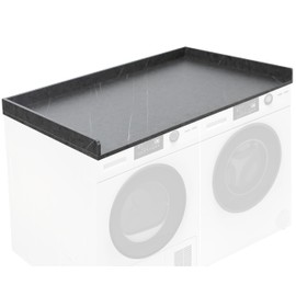 Life Finds Washer Dryer 54 inch Countertop with Safety Ledge for Laundry Room Organization, Black Marble Pattern, LF-WDCT1BM