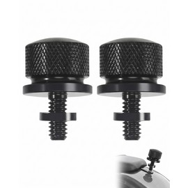 KQOZG Motorcycle Seat Bolts 6 mm Black (Pack of 2) - Secure Seat Attachment for Stable Hold & Increased Driving Safety. Prevents Seat Slipping