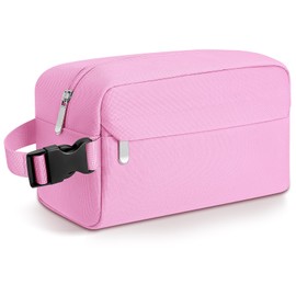 Neverwhy Small Insulated Snack Bag Lunch Bag for Kids Lunch Box for Women/Men, Collapsible [3L/5-Can] Reusable Lunch Bag Cooler Bag for Bottle with Handle Buckle for Work/School/Travel,Pink