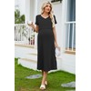 OUGES Womens 2025 Summer Short Sleeve Maternity Dress V Neck