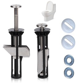2 Pcs Toilet Seat Bolts, Universal Toilet Seat Fastener Bolt Kit Heavy Duty Toilet Seat Hinges Stainless Steel with Washers Quick Release Toilet Fixing Kit