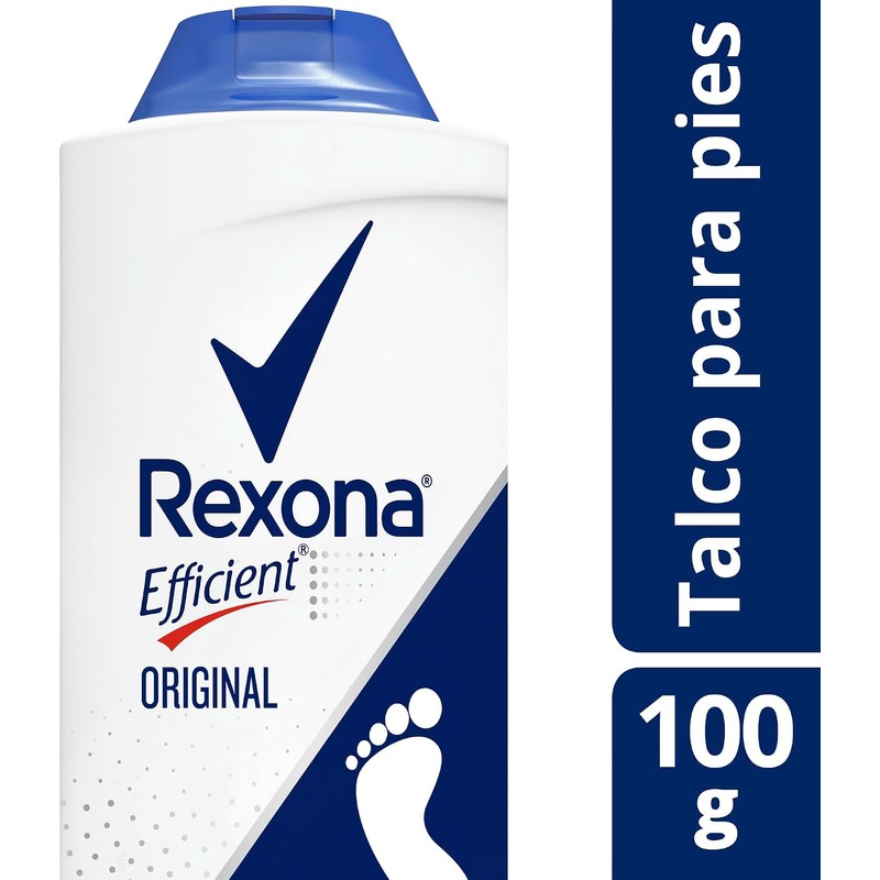 Talco Desodorante para Pies REXONA Efficient Original, 100 g