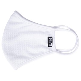 KAIA Face Covering | 2-Layer | Washable | Reusable | Breathable | Dust Filtration | Splash Resistant | Ideal for all outdoor activities such as Cycling & Running | White (1-pack, Large)