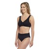 Carole Martin Full-Freedom Front Closure Wireless Cotton Bra-40 Black