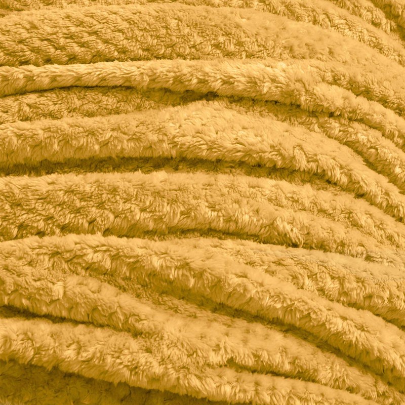 Dreamscene Luxury Waffle Mink Honeycomb Faux Fur Warm Throw Over