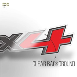 GOLD HOOK 4x4 Decal Truck Bed Sticker Silverado GMC Sierra (Set of 2)