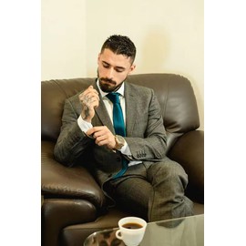 HISDERN Mens Ties Teal Ties for Men Green Necktie Pocket Square Set Formal Satin Silk Solid Peacock Blue Tie Handkerchief Wedding Plain Turquoise Neck Tie Set