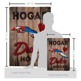 Ornament Collection FK191167-BO Country Cuba Dulce Hogar World Nationality Decorative Vertical Kit, House & Garden Flags Set w/Flagpole, Multi-Color
