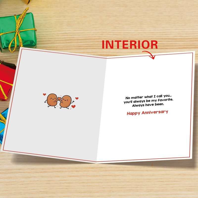 Asmallgf Cute Anniversary Card Gifts for Women Men Him Her