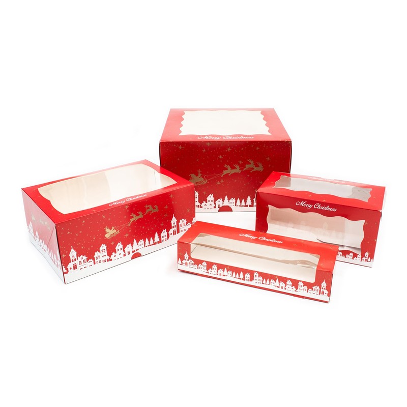 Culpitt Christmas Mince Pie Boxes | 5 Pack | Red