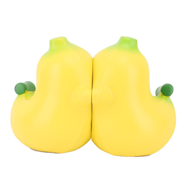 2Pcs Banana Bookend Hugging Bookends Cartoon Resin Bookend Book Stopper