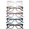 EYEURL Reading Glasses for Women 5 Pack Fashion Cat Eye
